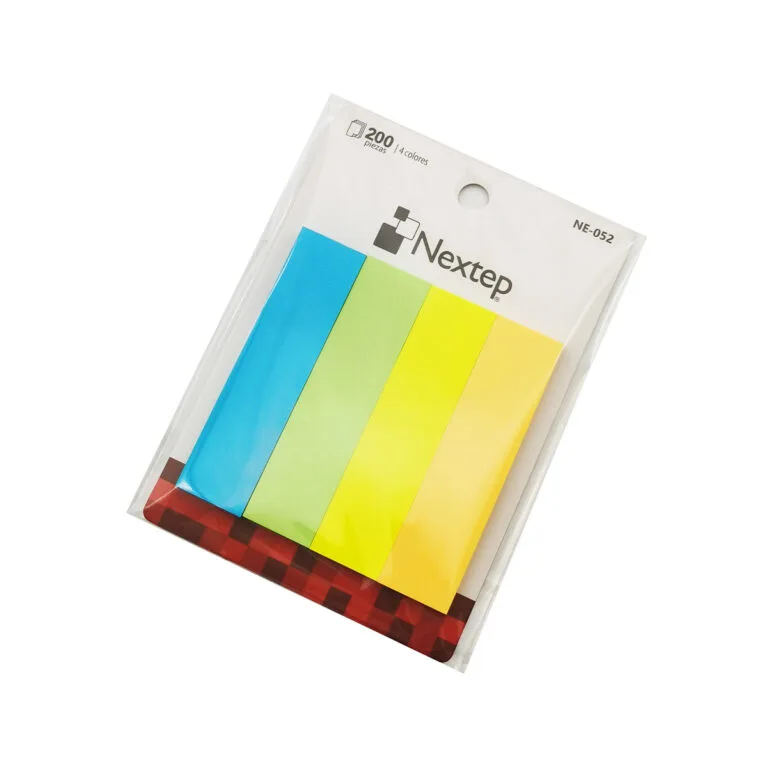 Banderitas adhesivas neón Nextep, 4 colores, 200 piezas