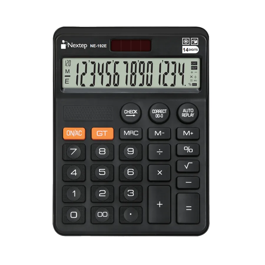 Calculadora Nextep 14 dígitos, pantalla grande, escritorio, función revisar y corregir