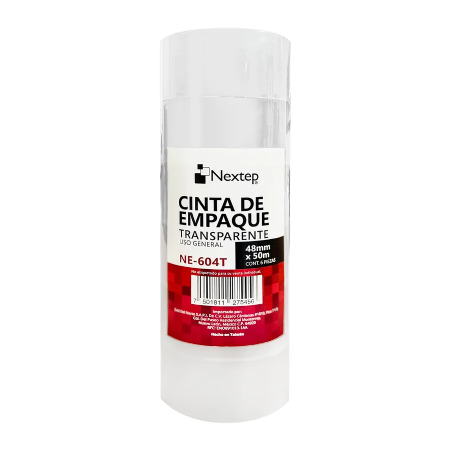Cinta de Empaque Transparente 48mm x 50m (c/6) — Nextep