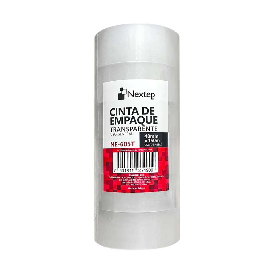Cinta Empaque Transparente Uso General 48mm x 150m (c/6) — Nextep