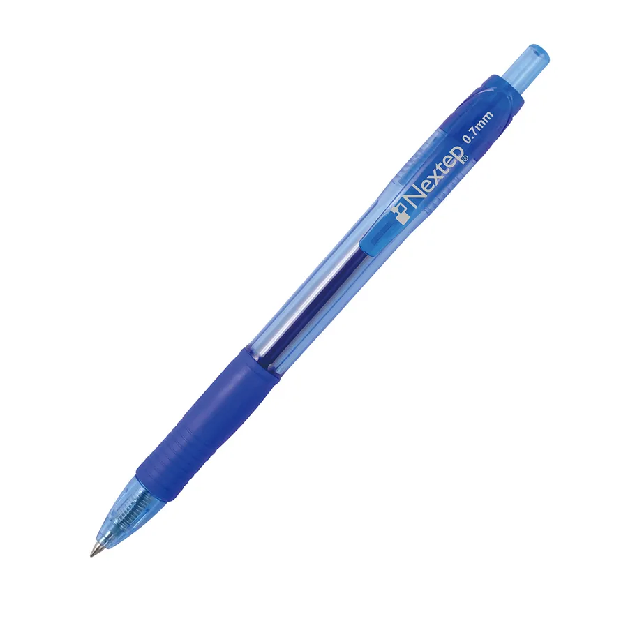 Bolígrafo Gel Retráctil Mediano 0.7mm Color Azul (c/6) — Nextep