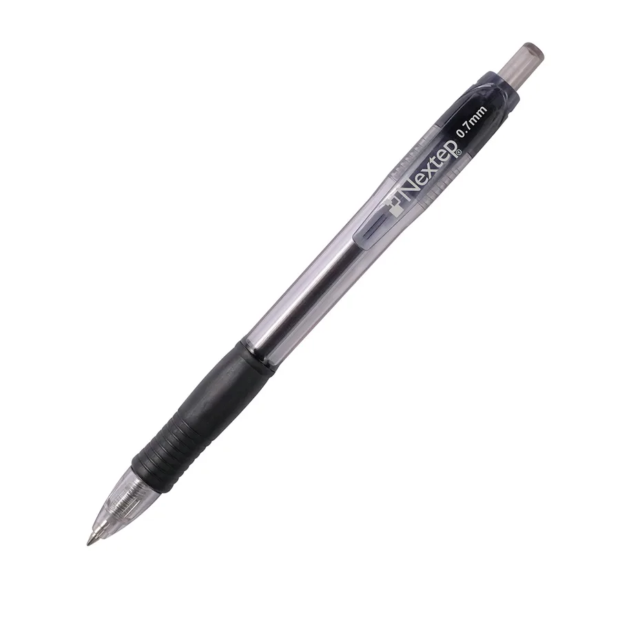 Bolígrafo Gel Retráctil Mediano 0.7mm Color Negro (c/6) — Nextep
