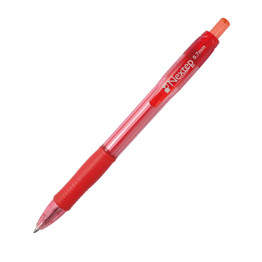 Bolígrafo Gel Retráctil Mediano 0.7mm Color Rojo (c/6) — Nextep