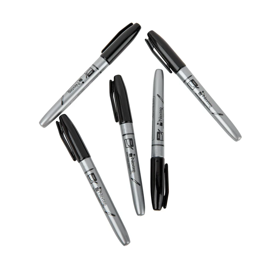Marcador Permanente Punto Fino 2mm Negro (c/12) Pzas — Nextep