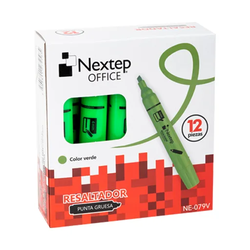 Marcador Resaltador Color Verde (c/12) Pzas — Nextep