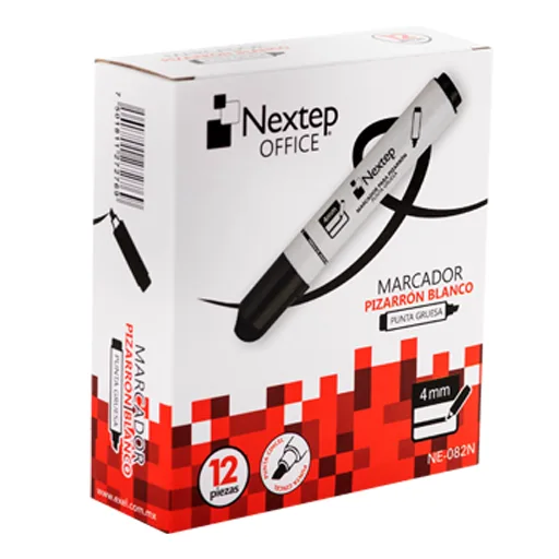 Marcador para Pizarrón Blanco Color Negro (c/12) Pzas — Nextep