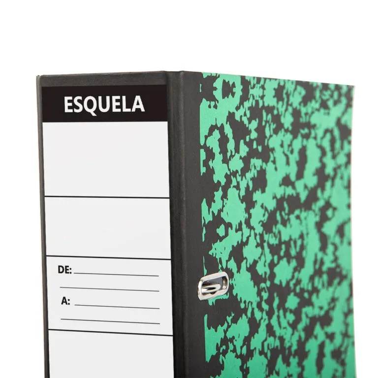 Registrador Esquela Marmoleado Broche Metálico — Nextep