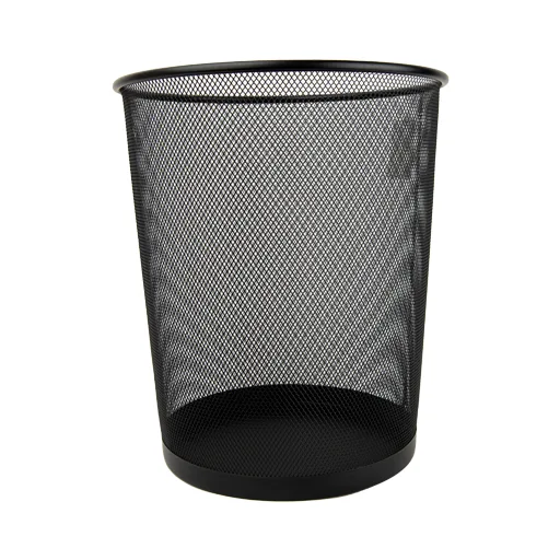 Cesto de Malla Redondo 20L Color Negro — Nextep