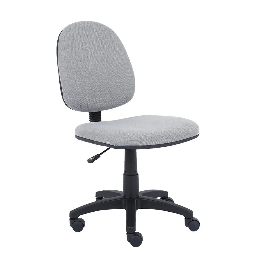 Silla Básica de Altura Ajustable Tela Gris Base Giratoria — Nextep