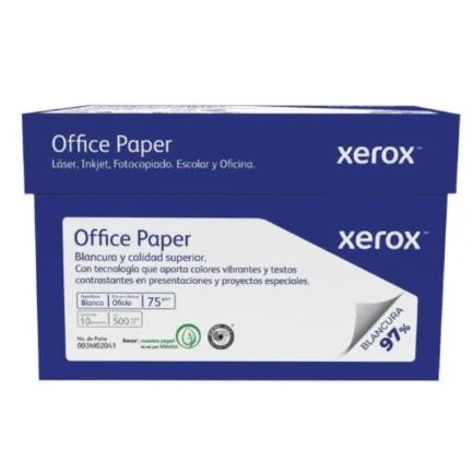 Papel Cortado Xerox Office Paper Oficio Azul 75 Grs 97% Blancura Caja C/5000 hojas — Xerox