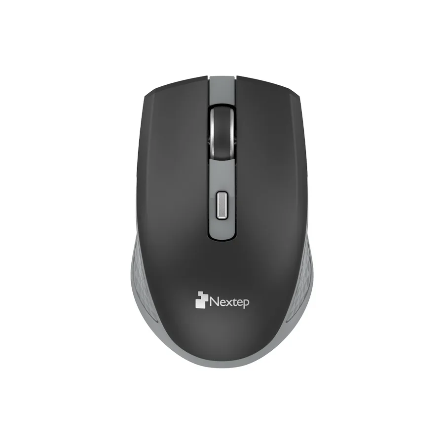 Mouse Inalámbrico Recargable Switch Encendido 1600 Dpi Color Negro-Gris — Nextep
