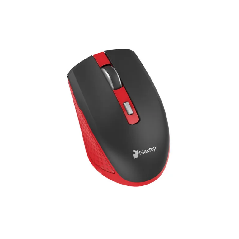 Mouse Recargable Negro-Rojo — Nextep