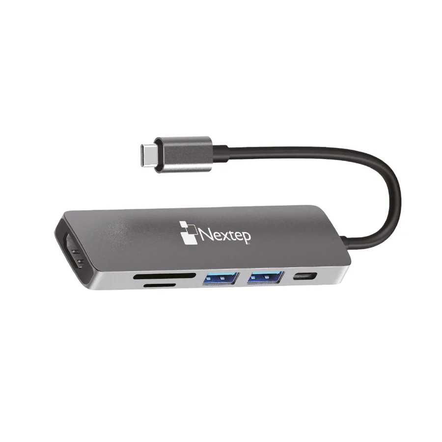 Hub Usb-C 6 en 1 Usb 3.0/HDMI/4K Lector Sd-Tf — Nextep